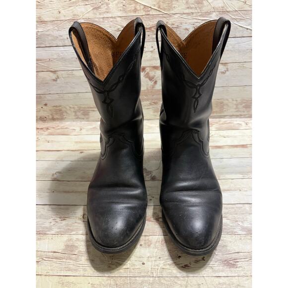 Ariat Heritage Ropers Cowboy Full Grain Boots Black Leather Men\'s 9.5EE Wide main image 5